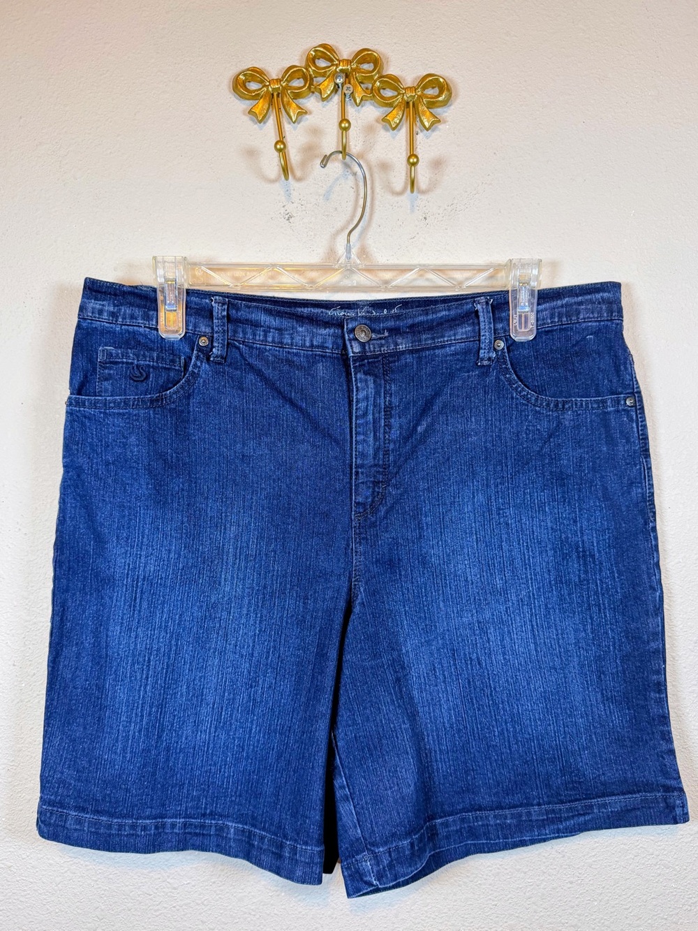 Gloria Vanderbilt Classic Denim Shorts - Deep Blue